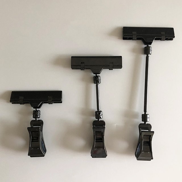  Black Plastic Clip on Sign Holders PS06-BL