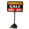 Shovel Base Retail Sign Frame Adjustable Height Black 14"W X11"H