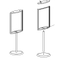 New-- Double Sided Elliptical Poster Frame With Round Base 22x28 MF22BK-C1