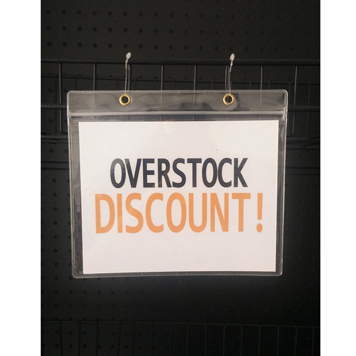 Outdoor Hanging Vinyl Fact Tag Holder With Pressed Zipper VPSZ75.5