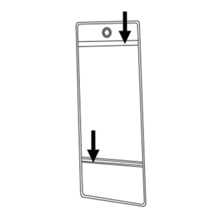Vinyll Price Sign Holder with Two Pockets Top Load VPST3532