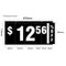 Double Sided Sprial Sign Board W/11" H Number Pads W633mmXH310mm