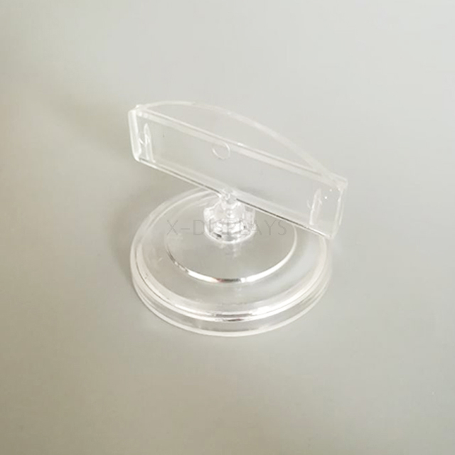 Clear Clip Table Sign Holder with Round Base PS09