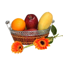 Bamboo and Metal Basket (BKB0204)