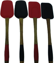 Silicone Head Spatula with Wooden Handle