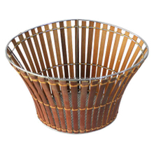 Bamboo and Metal Basket (BKB0127)