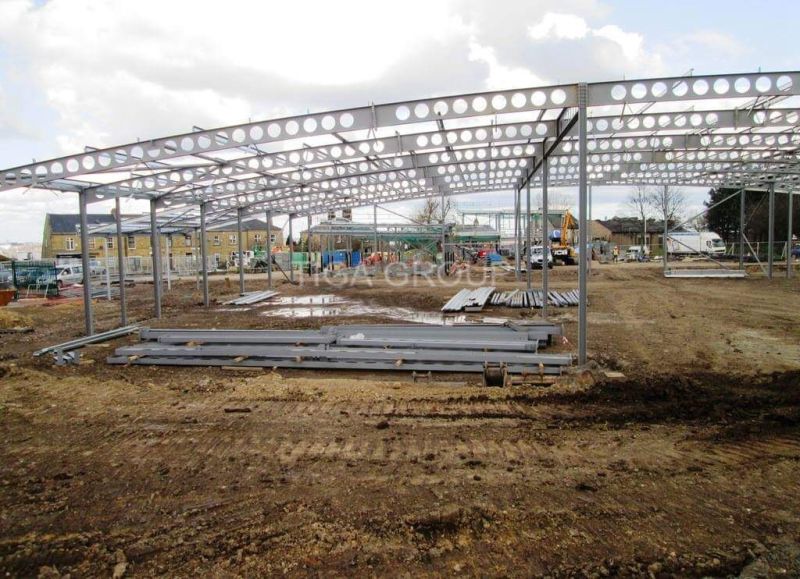 Prefabricated Light Steel Frame Structures Godown for Africa