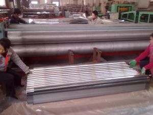 Azulejo de material para techos galvanizado acanalado del metal de las hojas de acero del galvanizado de la onda