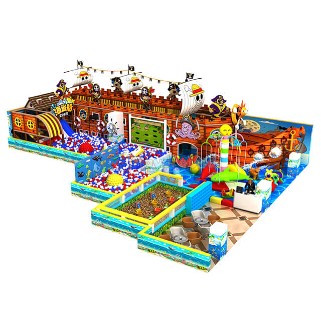 Pirate Ship Theme Amusement Park Kids Indoor Soft Play Equipment
