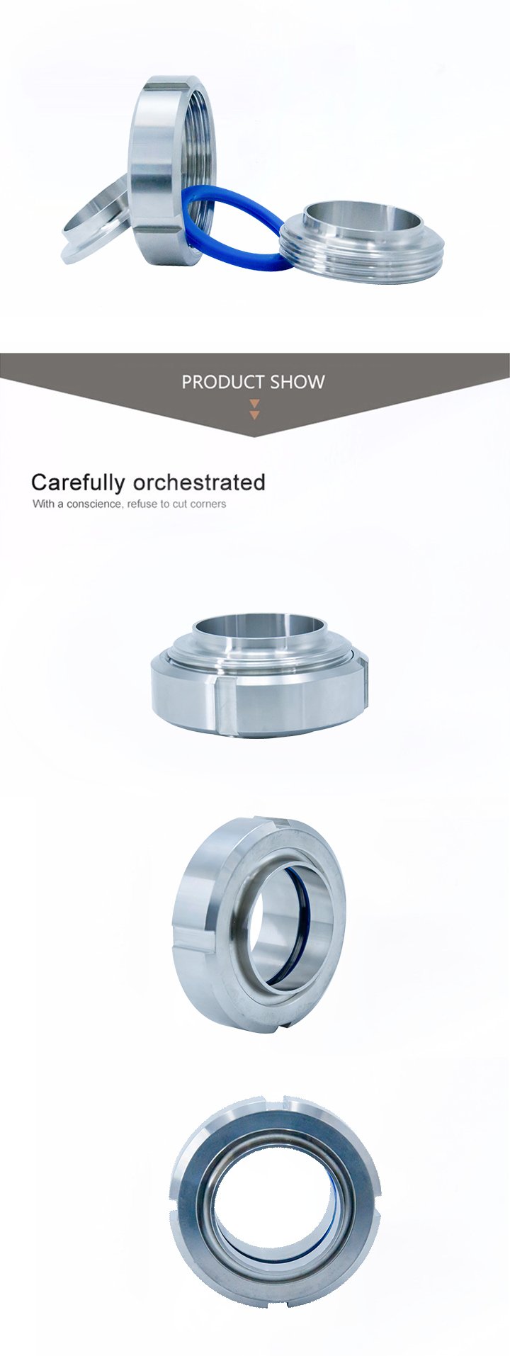 Фитинг из нержавеющей стали для санитарных труб SS316L DIN11850 Union