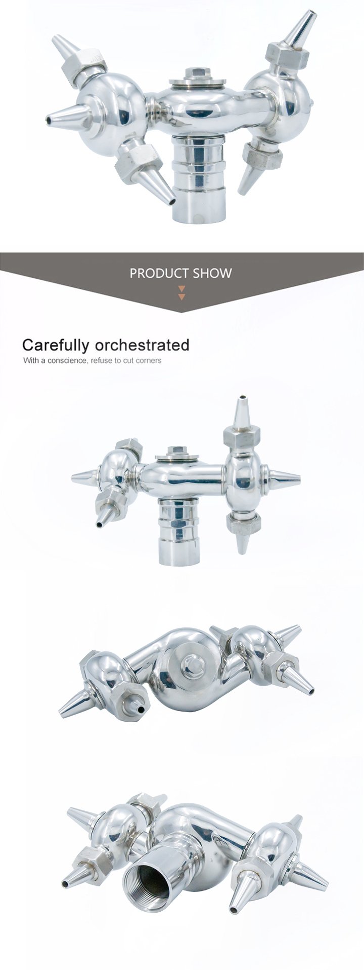 Головки для чистки бака спрея 3Д качества еды из нержавеющей стали 360 вращающиеся