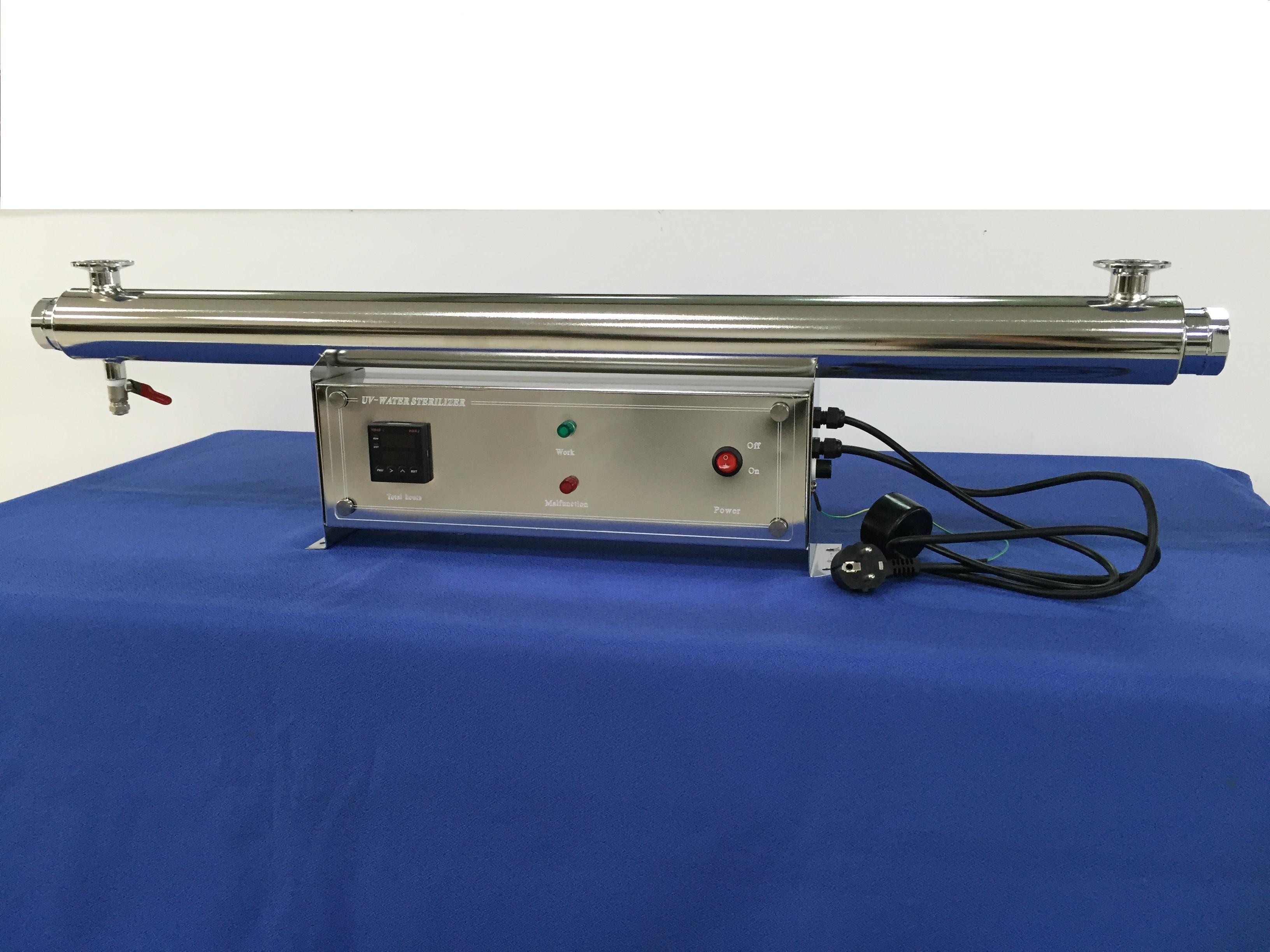 New Designed 8GPM Stainless Steel 30W-T UV Sterilizer for Water with electronic control cabinet