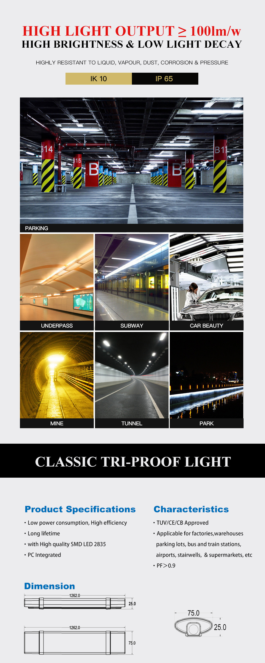 Fi-8000 Series LED Tri-Proof Light