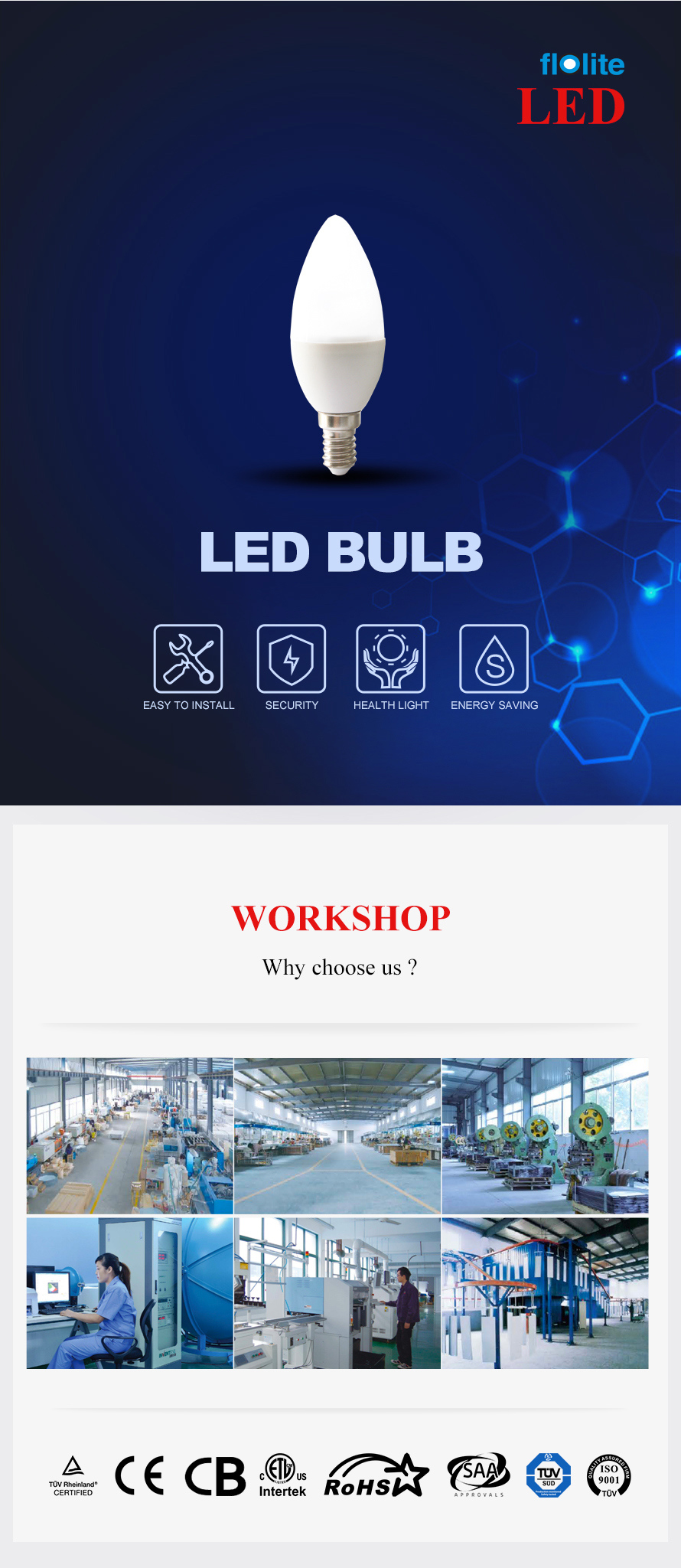 C37 LED Dimming Bulb