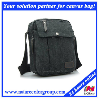 Mens Multifunctional Canvas Travel Messenger Bag for Traveling