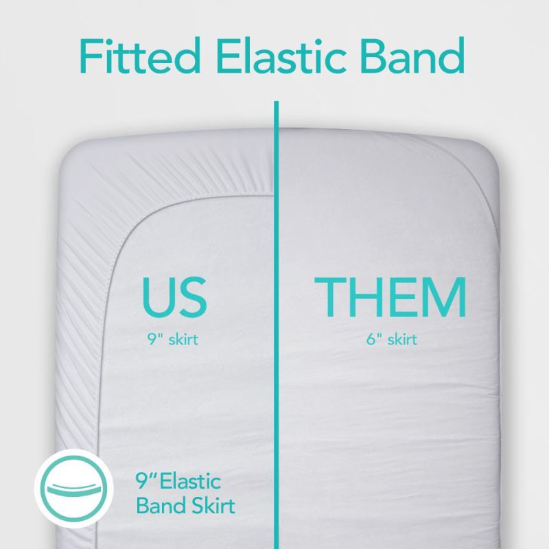 缝制的和适合的防水小儿床床垫&盖子由柔滑的平稳的竹纤维人造丝制成理想为婴孩和小孩使用