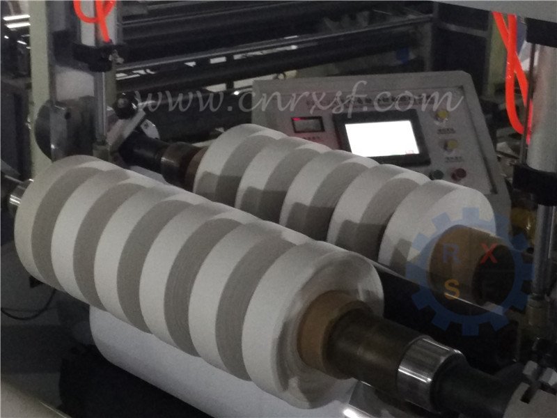 Surface coiling slitting rewinder machine for calcium carbonate film