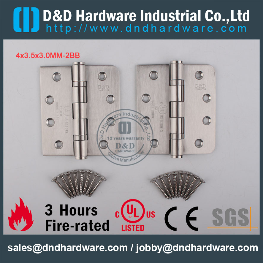 D & D hardware-moderno interior 4x3.5x3-2bb porta dobradiça DDDS010