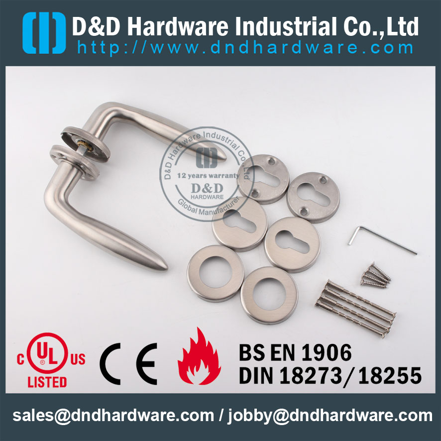 D & D Hardware, acero inoxidable, manija de puerta hueca DDTH036