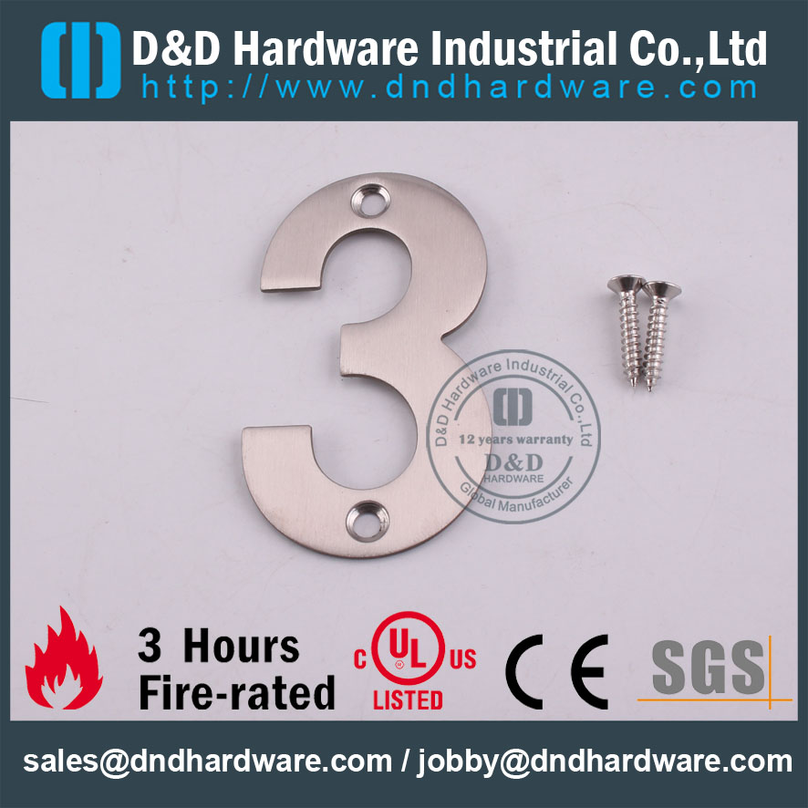 D & D Hardware-SS304 porta acessórios placa de sinal de número DDSP013