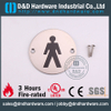 不锈钢 304 男士洗手间方形标志牌 100x100mm 用于浴室门 –DDSP001
