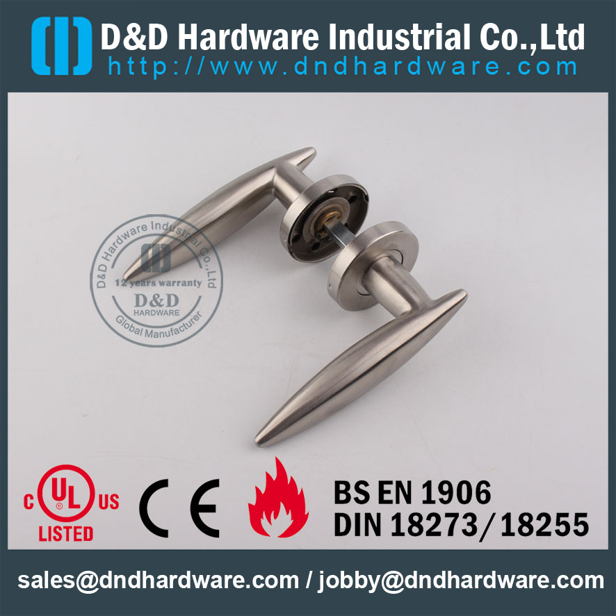 D & D Hardware-Fire Rated Porta alavanca alavanca sólida DDSH021