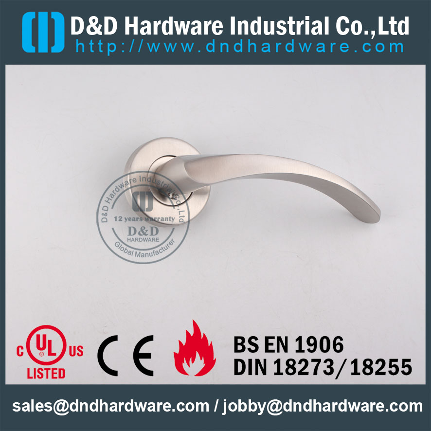 D & D Hardware-EN1906 Steell Alavanca de porta DDSH013