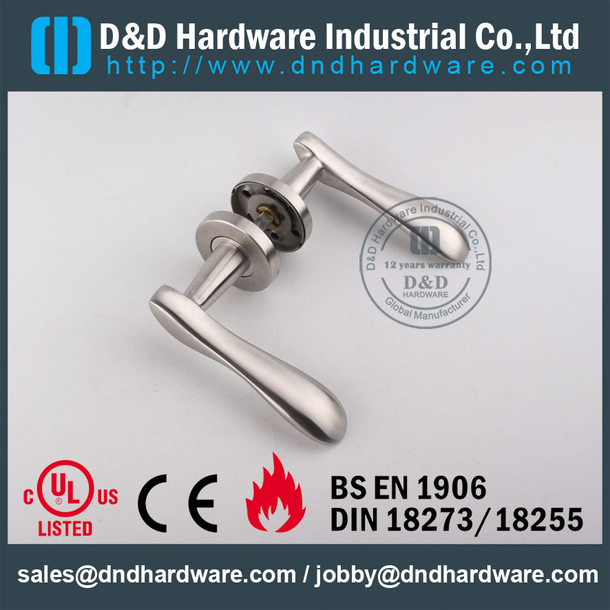 Aço Inoxidável 304 Grau Sólido Tipo Alça de Alavanca para Porta Do Escritório-DDSH014