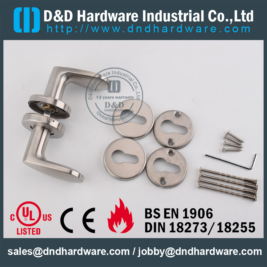 D & D Hardware-porta de madeira sólida SS304 fechadura da porta lidar com DDSH038