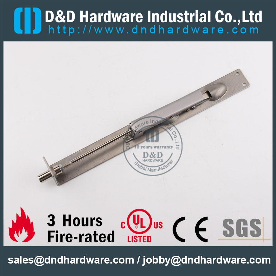 D & D Hardware-Porta de madeira Parafuso nivelado de aço inoxidável DDDB006