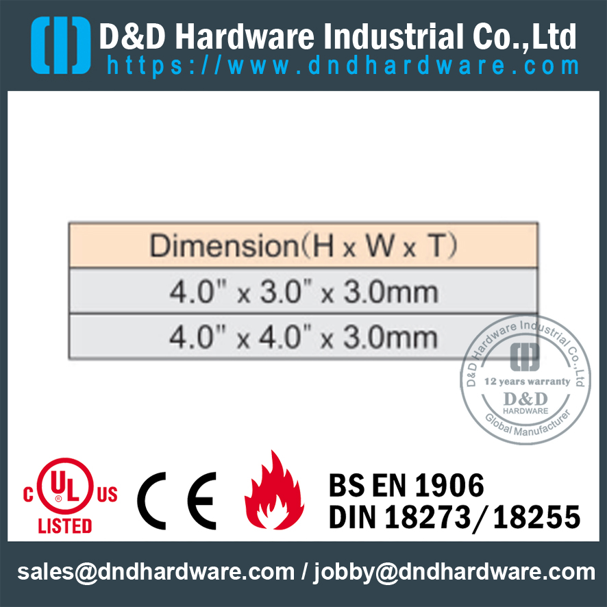 DDBH011-Solid Brass Double Security Engsel untuk Pintu Kayu Interior