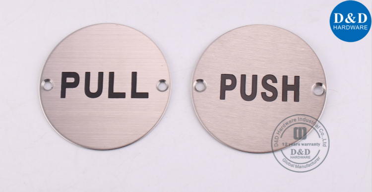 Placa de impulso de tração circular grau 316 -D & D Hardware