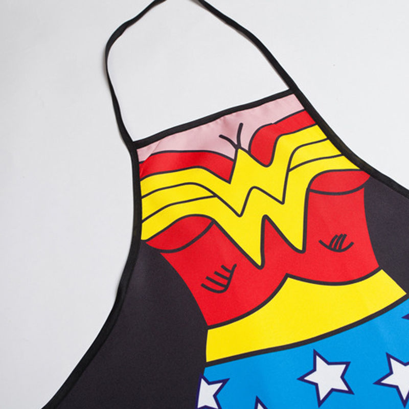 Wonder Woman Apron Home Cooking Aprons Kitchen BBQ Cosplay Party Gifts For Women