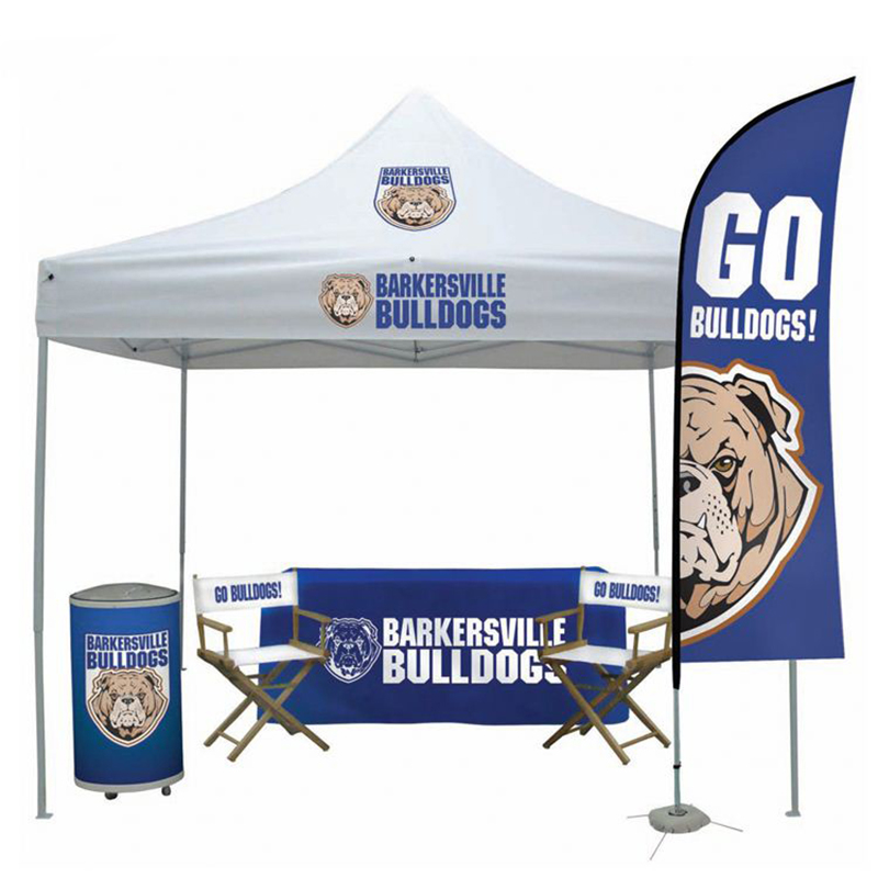 Custom-Made Full Color Heat Transfer Print Aluminum Alloy Tent with Awning for Outdoor Events and Promotions