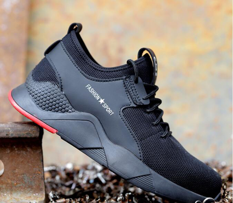 Cemented Light Weight Anti Slip Fashionable Sneakers Safety Shoes Composite Toe