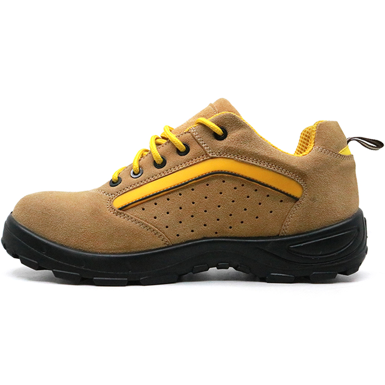 Suede Leather Puncture Proof Breathable Sport Type Safety Shoes Steel Toe
