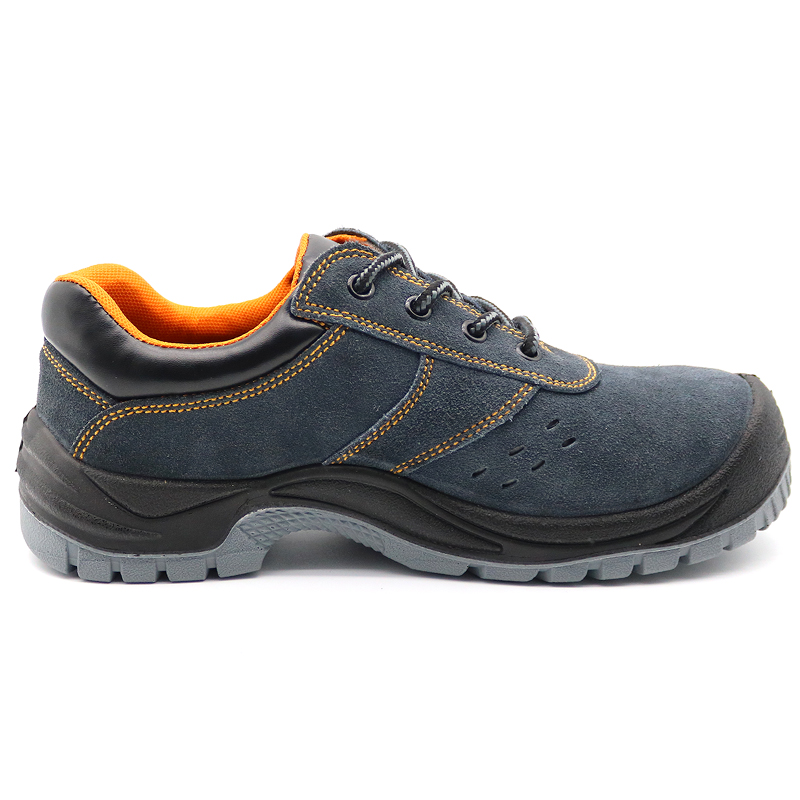 Anti Slip Suede Leather Sport Style Work Shoes Steel Toe
