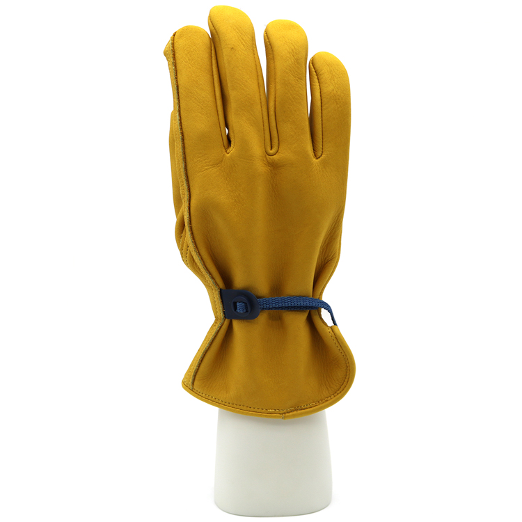 10.5 inch cowhide grain leather unlined driving gloves protection safety driver gloves