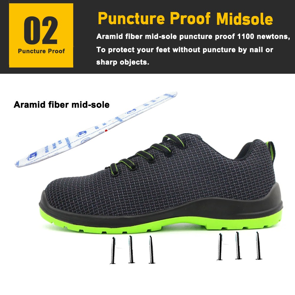 PUTEK Technology Textile Logistics Safety Shoes with Fiberglass Toe