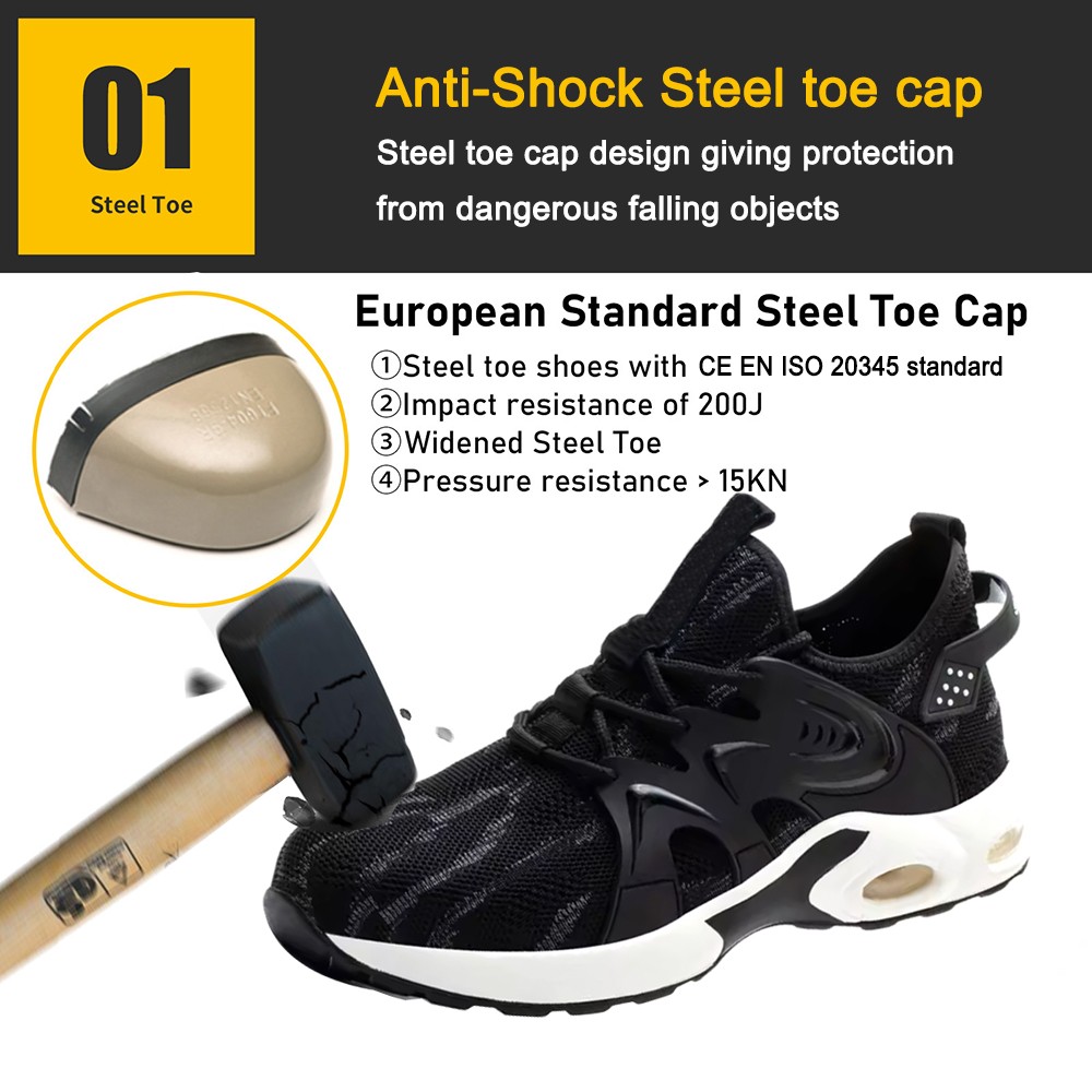 Steel Toe Anti Puncture Fashionable Safety Shoes Sport Type