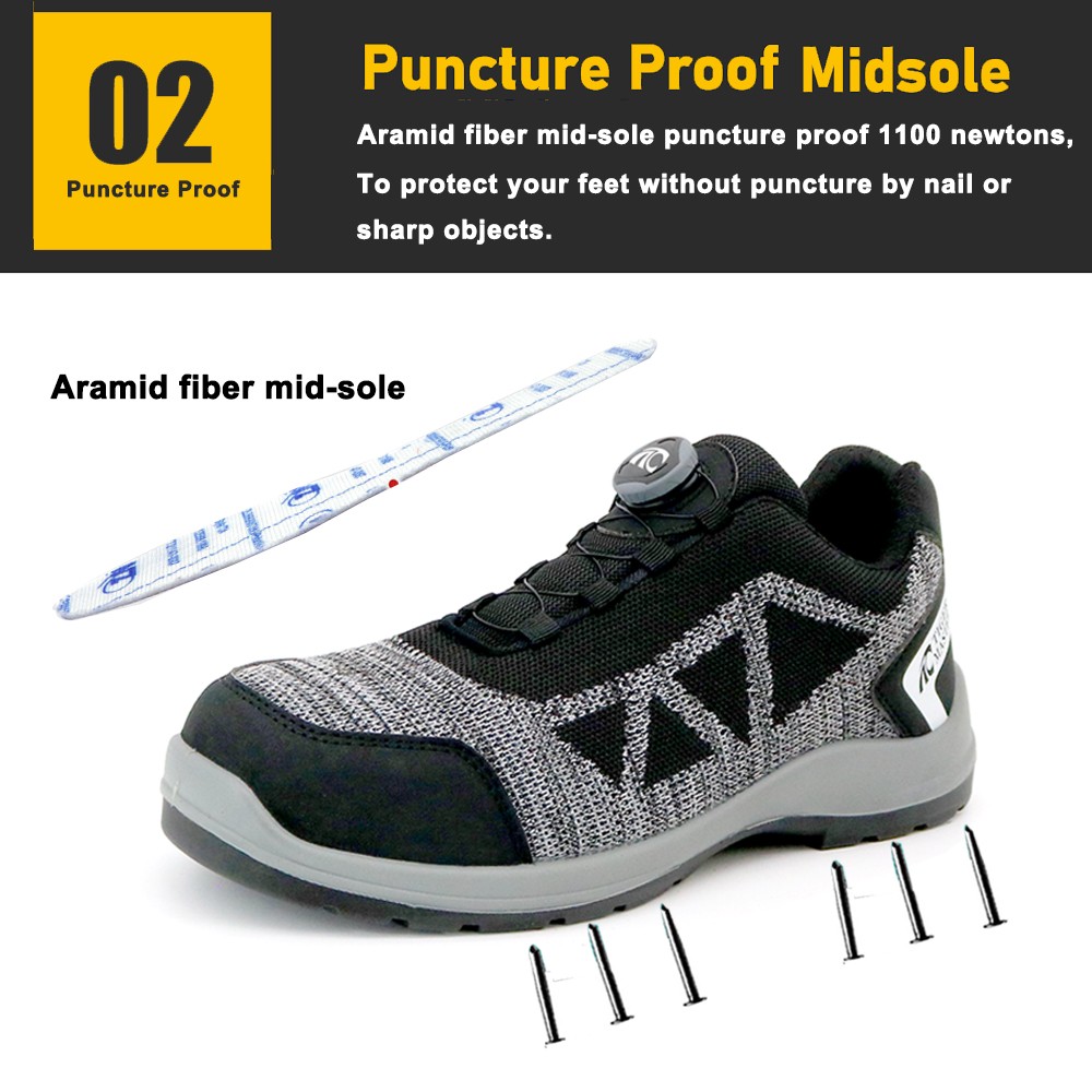 Twist Lock System Workshop Safety Sports Shoes With Fiberglass Toe