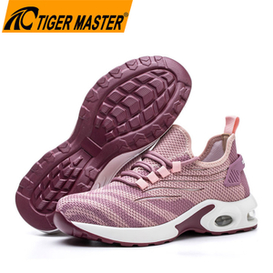 Air Cushioned Fashion Sport Safety Shoes Pink for Women