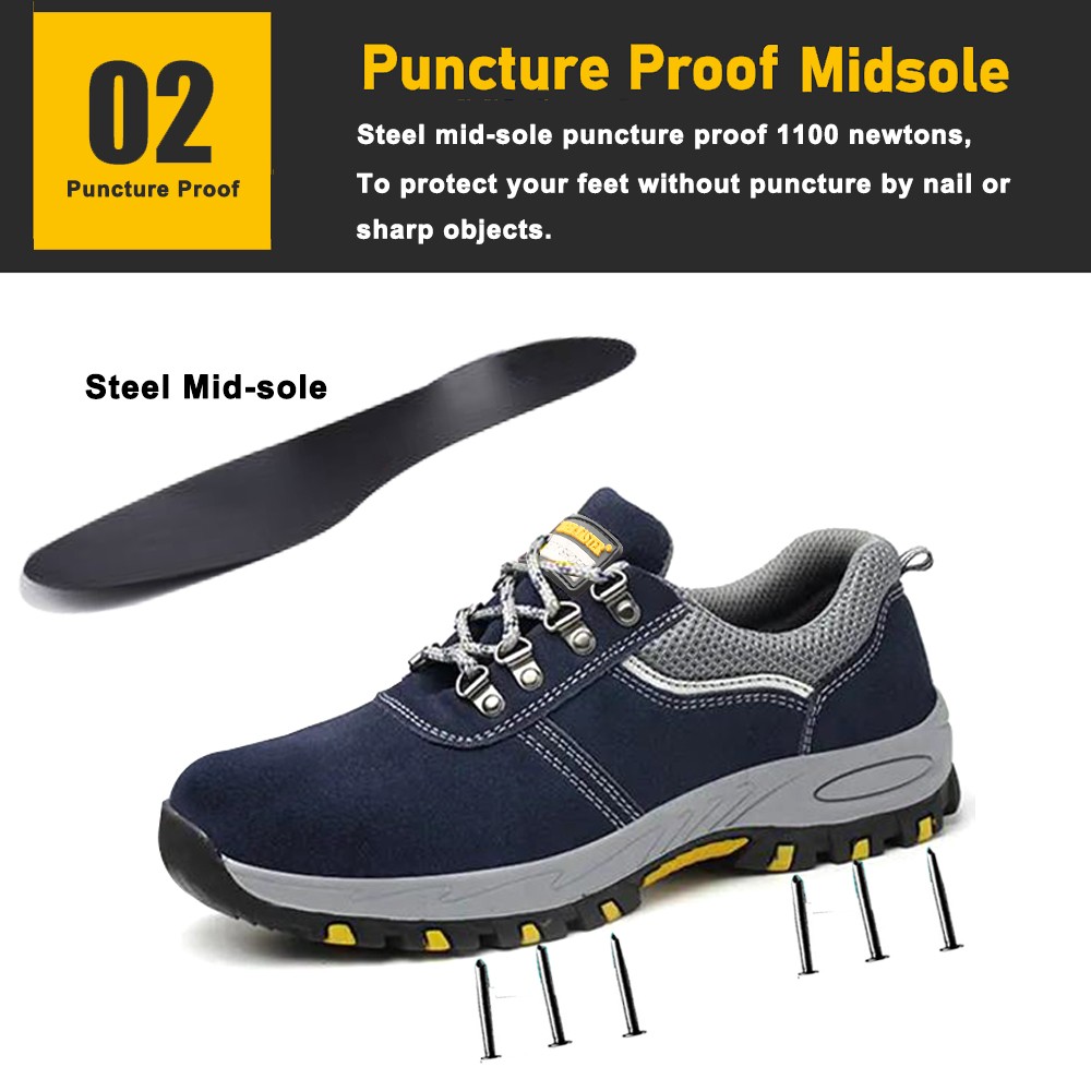 Anti-slip Rubber Sole Cheap Price Work Safety Shoes with Steel Toe 