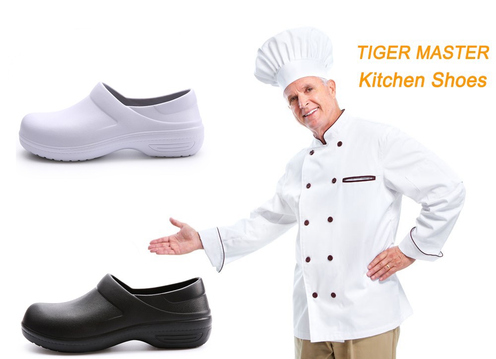 Anti-slip White Soft EVA Kitchen Shoes Chef Waterproof
