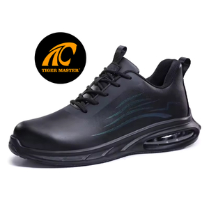 Air Cushioned microfiber leather steel toe Safety Shoes Light Weight