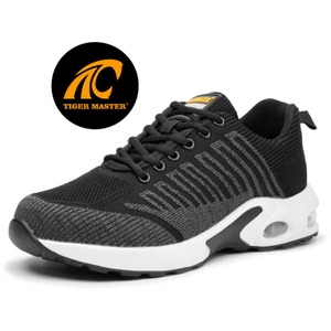 Black Anti Puncture Light Weight Men Safety Shoes Steel Toe Sport Fashion