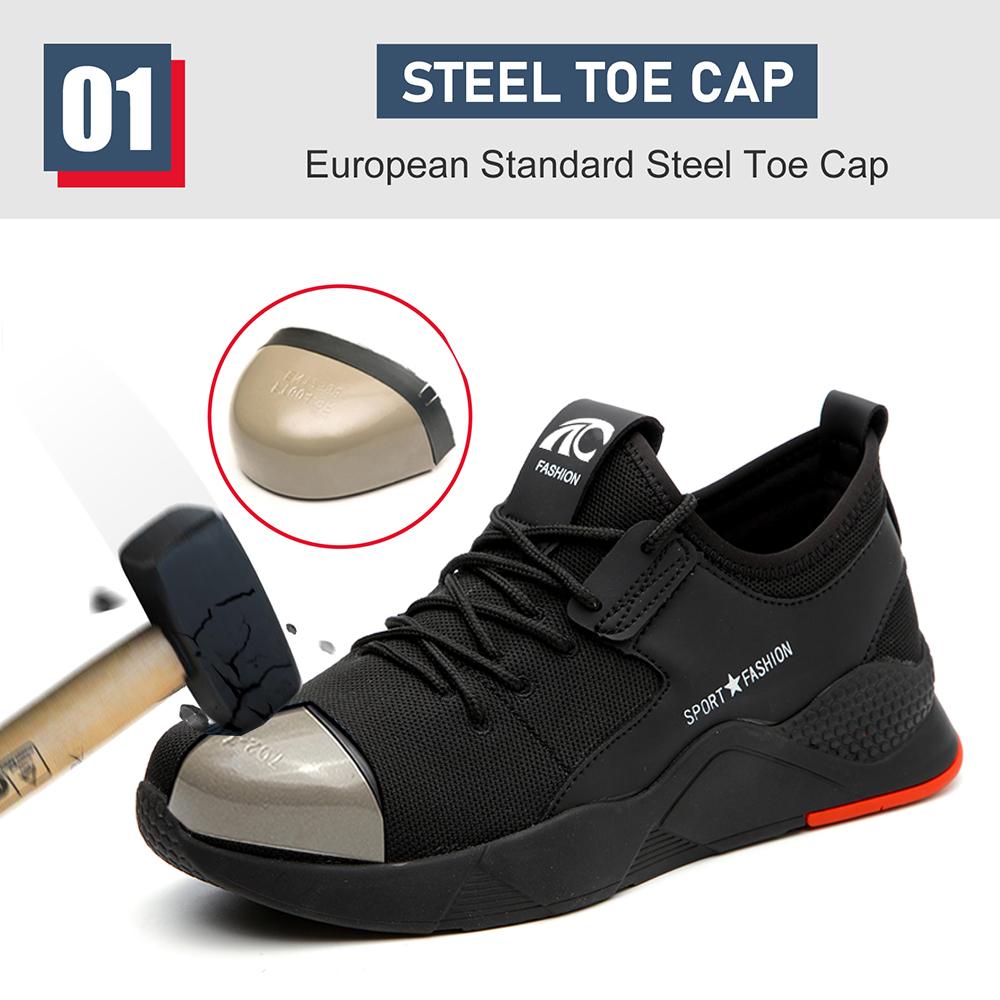 Anti Slip Light Weight Sneaker Safety Shoes for Men Steel Toe - Buy ...