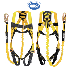 ANSI Custom Logo Full Body Safety Harness with Shock Absorber Lanyard