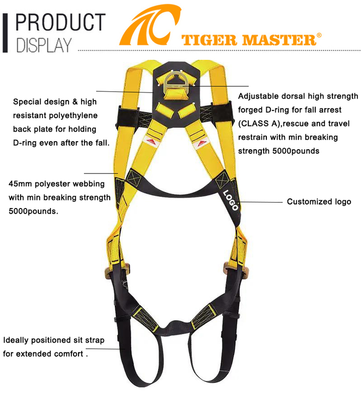 ANSI Z359.11 fall protection full body harness safety - Buy body ...