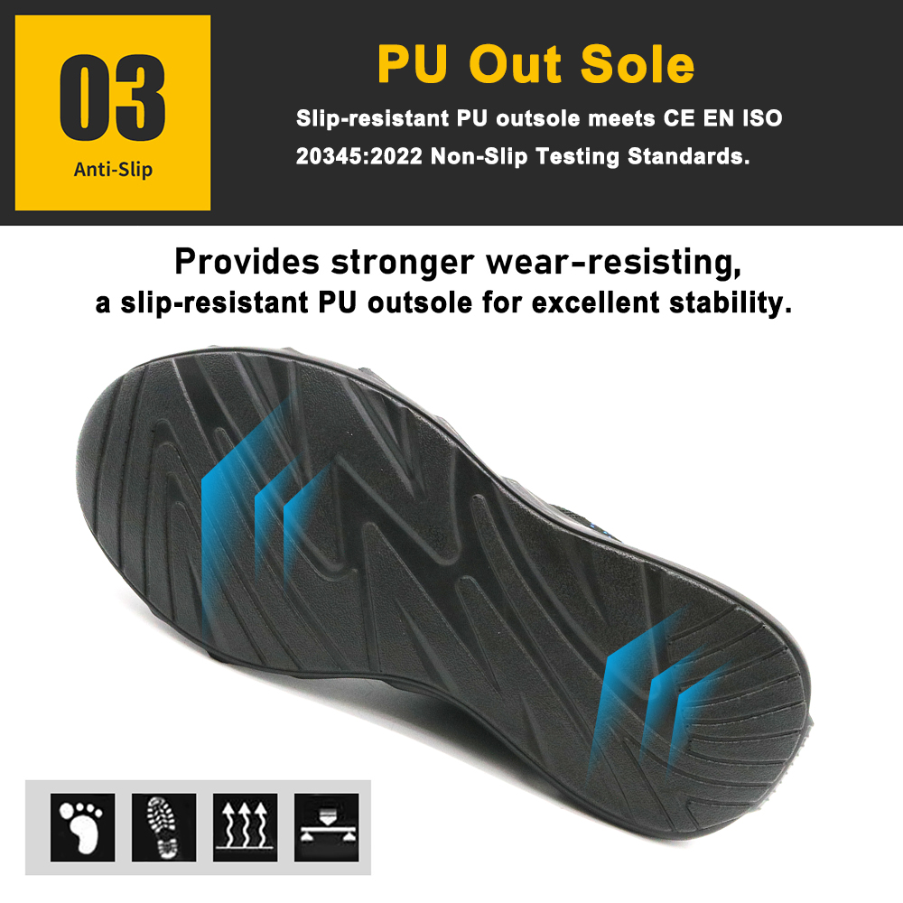 Air Cushioned Steel Toe Safety Work Sneakers for Men